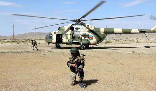 Azerbaijani soldiers during the exercises. September 21, 2018. Photo by the Ministry of Defence for Azerbaijan https://mod.gov.az