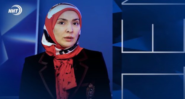 Aina Gamzatova. Screenshot of the video posted at the Телеканал ННТ YouTube channel https://www.youtube.com/watch?v=1hyvlr8Re4Y
