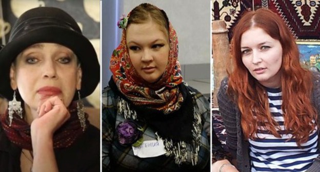 Svetlana Anokhina, Evgenia Velichkina, Bariyat Idrisova. Screenshot: https://www.youtube.com/watch?v=yCs86dK2VM8&feature=emb_logo, press service of "Warm House on the Hill" Centre for the Protection of Motherhood and Childhood, personal Facebook page, https://www.facebook.com/idrisova.bariyat