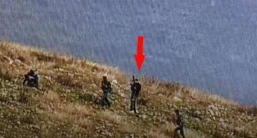 Screenshot of a video filmed in the southeastern direction of the contact line in Karabakh. It is noted that the militants differ both in equipment and behavior from the military personnel of the Azerbaijani Armed Forces. Screenshot of the video by NKR DEFENSE ARMY https://www.youtube.com/watch?v=A7E1RSmHPmo&amp;feature=emb_logo