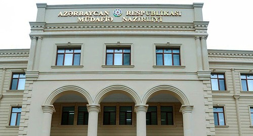 The building of the Azeri Ministry of Defence (MoD). Photo by the press service of the Azeri MoD