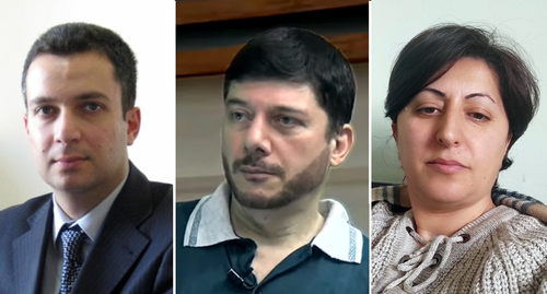 Benyamin Pogosyan, Ovsep Shurkhudyan, Naira Ayrumyan. Photo by the official newspaper of the Armenian Ministry of Defence http://www.hayzinvor.am/ru/18540.html,  screenshot of the video https://www.youtube.com/watch?v=05NlPOGnC_g&amp;amp;t=1049s; 
Noyan Tapan's personal page on Facebook