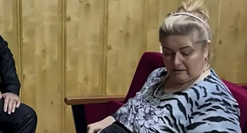 Zarema Musaeva. Image made from video posted by ChGTRK ‘Grozny’ at: https://www.instagram.com/p/CZAL5i5JfKU/ Zarema Musaeva. Image made from video posted by ChGTRK ‘Grozny’ at: https://www.instagram.com/p/CZAL5i5JfKU/