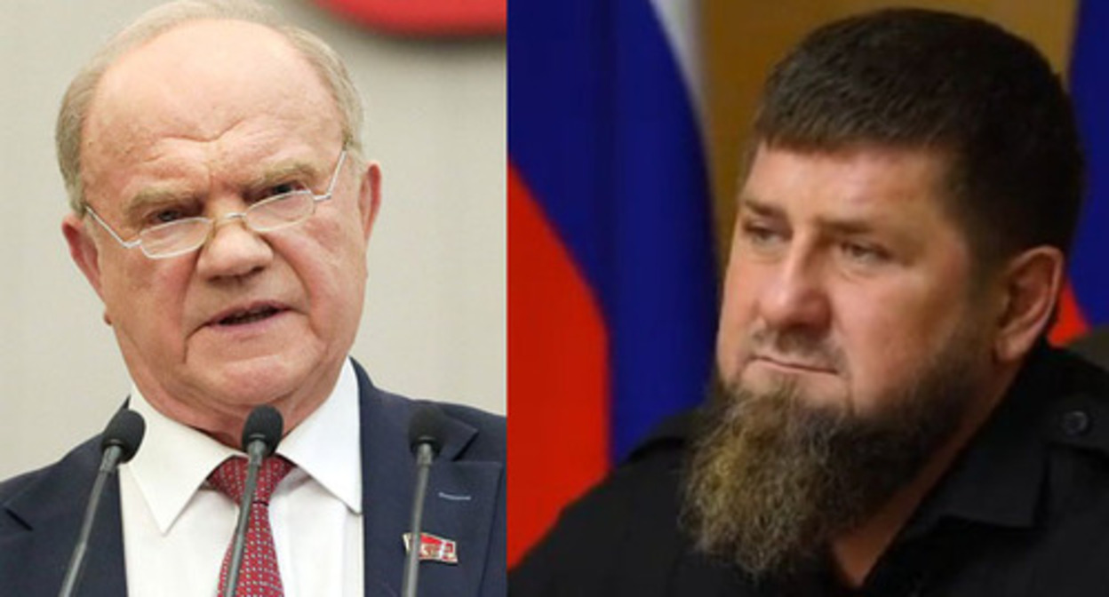 Gennady Zyuganov (on the left) and Ramzan Kadyrov. Photos: https://www.grozny-inform.ru http://duma.gov.ru