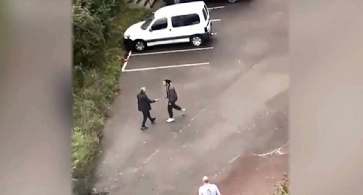 The attack in the city of Arras, a surveillance camera capture, 1tv.ru The attack in the city of Arras, a surveillance camera capture, 1tv.ru
