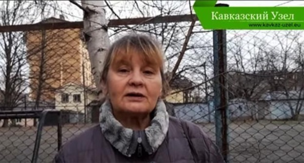 Larisa Baragunova. Screenshot of the video by the "Caucasian Knot" Larisa Baragunova. Screenshot of the video by the "Caucasian Knot"