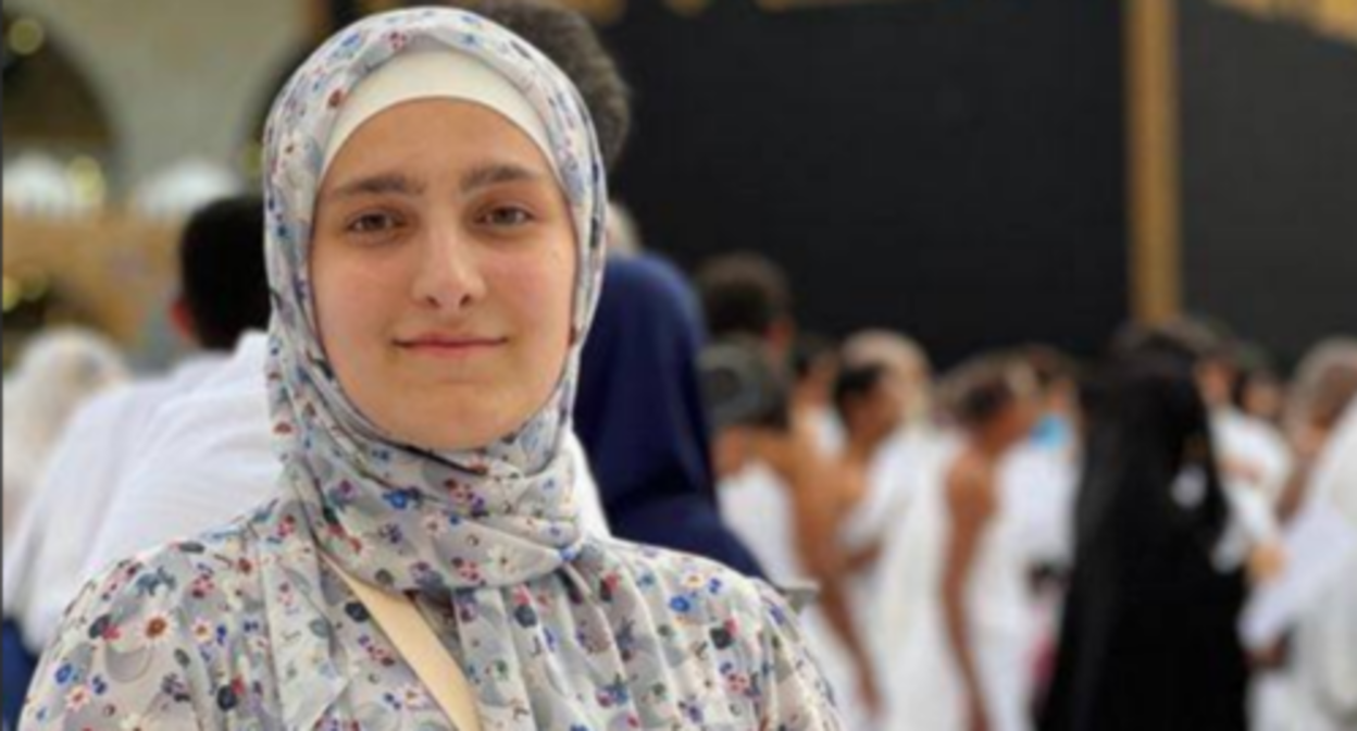 Aishat Kadyrova. Screenshot of the photo from the Telegram channel https://t.me/kadyrovaayshat/71 Aishat Kadyrova. Screenshot of the photo from the Telegram channel https://t.me/kadyrovaayshat/71