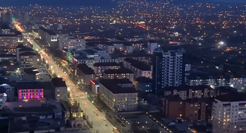A view of Grozny. Screenshot of the video from Nikita Dmitriev's YouTube channel https://www.youtube.com/watch?v=D9iCn-hbDMc&t=104s A view of Grozny. Screenshot of the video from Nikita Dmitriev's YouTube channel https://www.youtube.com/watch?v=D9iCn-hbDMc&t=104s