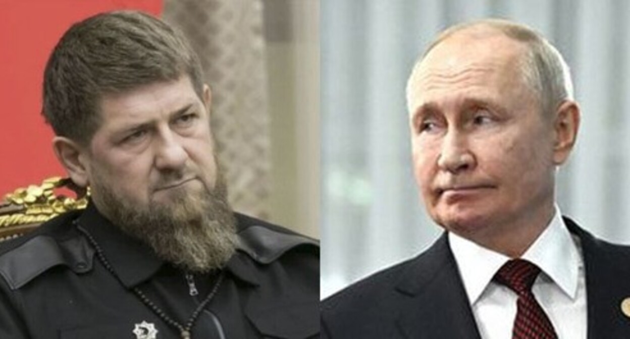 Ramzan Kadyrov (on the left) and Vladimir Putin. Collage by the "Caucasian Knot". Photos: Grozny Inform grozny-inform.ru, kremlin.ru Ramzan Kadyrov (on the left) and Vladimir Putin. Collage by the "Caucasian Knot". Photos: Grozny Inform grozny-inform.ru, kremlin.ru