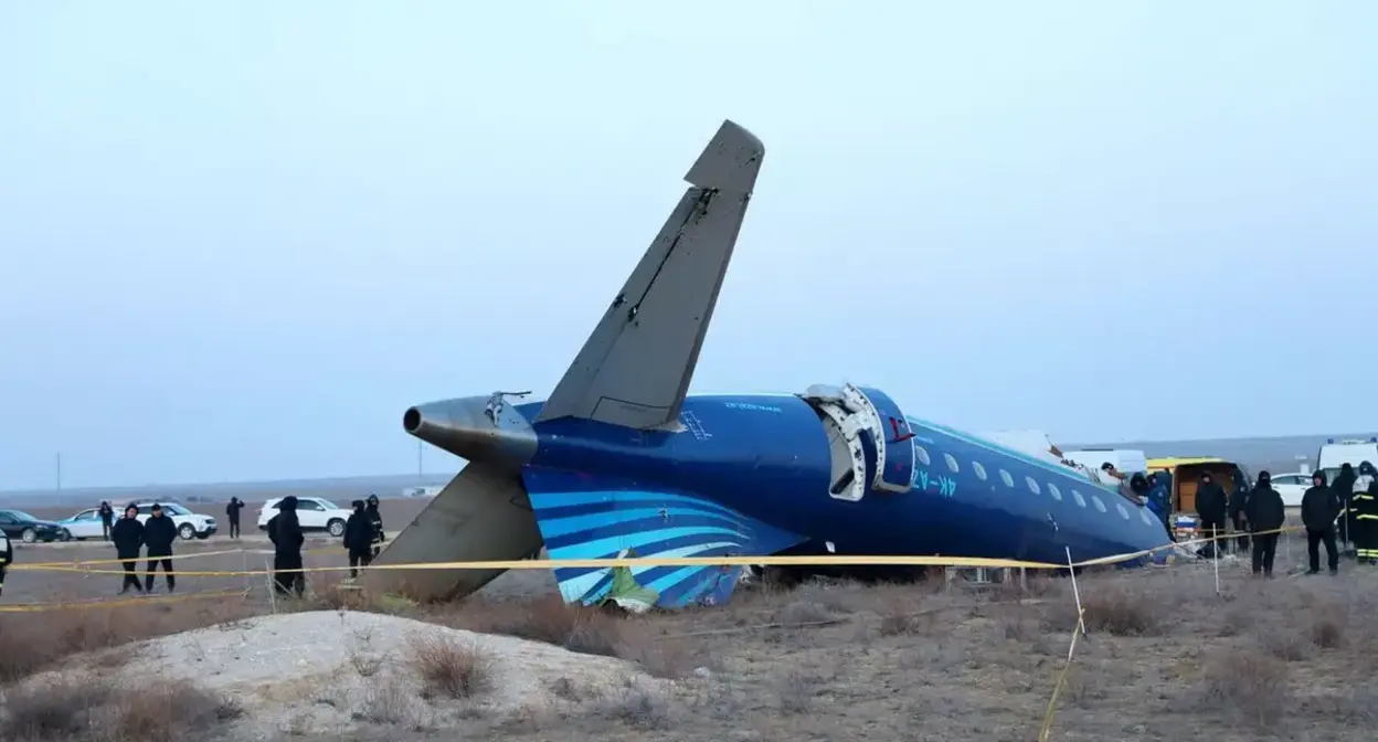 The site of the Baku-Grozny flight crash. December 25, 2024. Photo: Akimat of the Mangystau Region