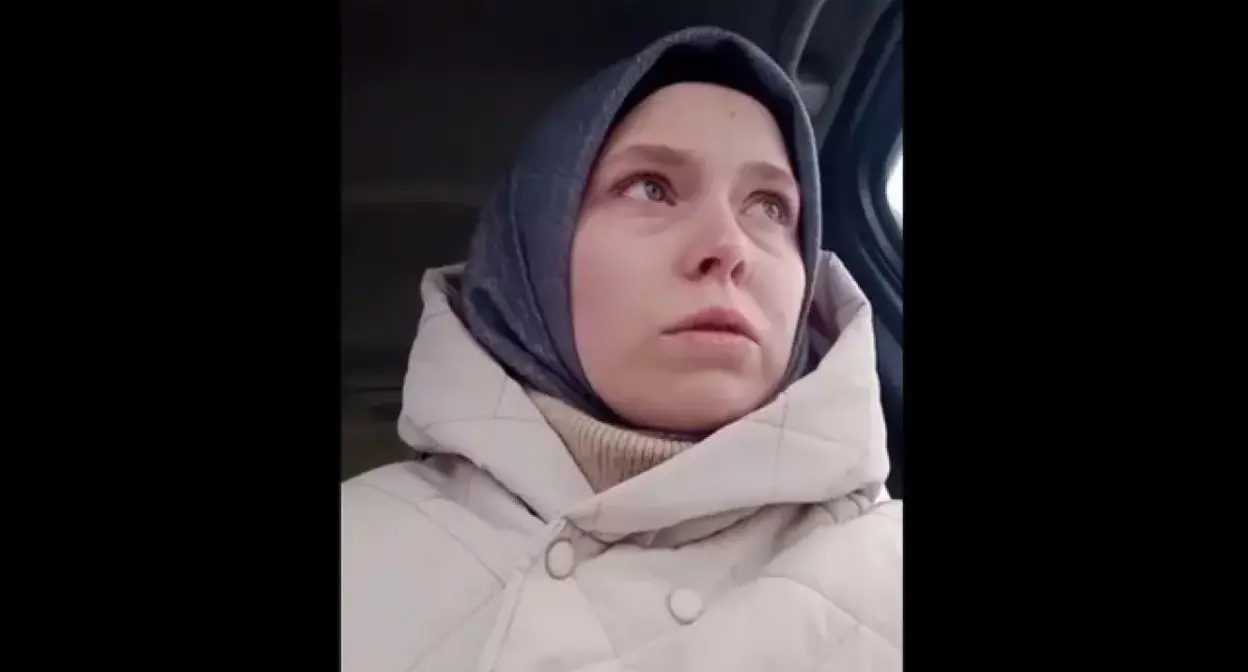 Elza Soltaeva. Screenshot of a video posted by the "Marem" human rights group