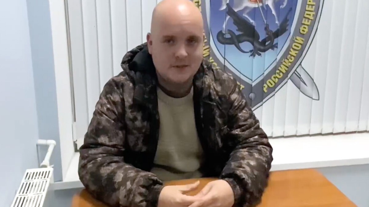 Ilya Yuzhakov. Screenshot of a video posted on the "Operativnie Svodki" Telegram channel