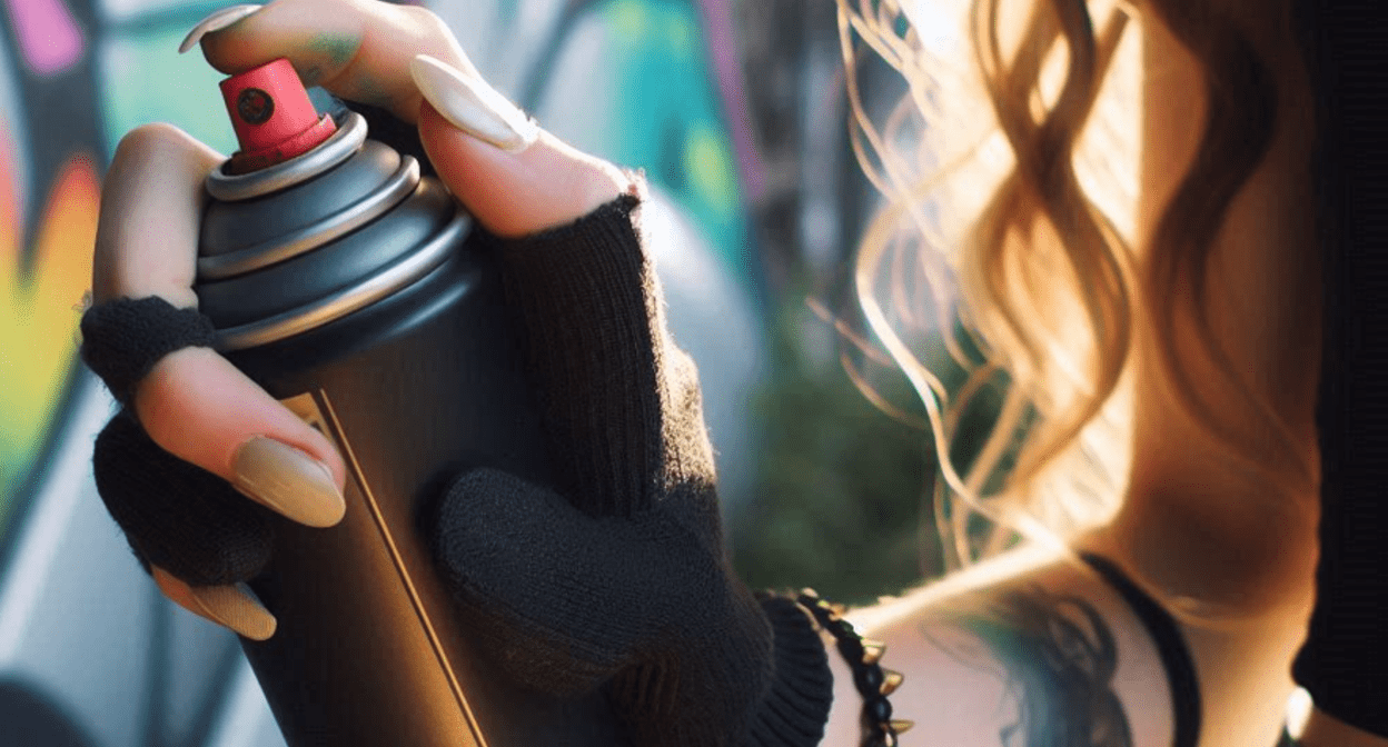 A spray paint for graffiti. Picture made in Copilot for the "Caucasian Knot"