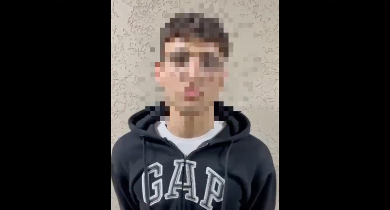 A detained student. Source: t.me/mvd_23 A detained student. Source: t.me/mvd_23