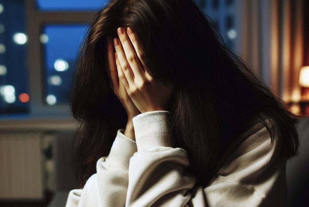 A crying girl. Picture made in Copilot by the "Caucasian Knot"