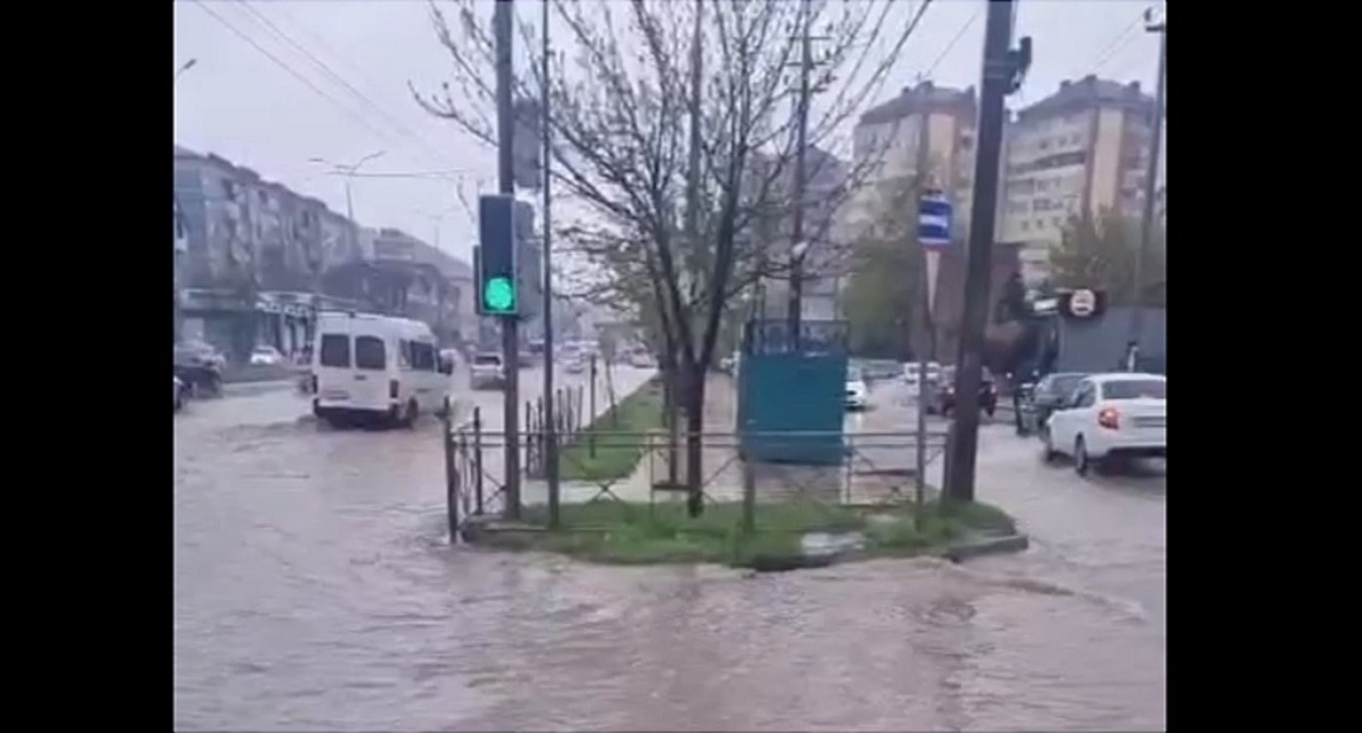 Flood in Makhachkala. April, 2025. Photo: https://t.me/YusupUmavow/4911