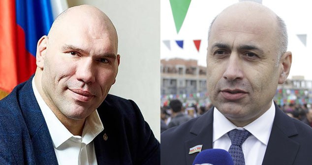 Nikolai Valuev (left) and Azer Badamov. Collage by the “Caucasian Knot”. Photo: https://er.ru https://er.ru https://photo.azertag.az