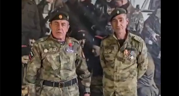 Fighters from Krymsk. Screenshot: https://vk.com/video-200432135_456252879 Fighters from Krymsk. Screenshot: https://vk.com/video-200432135_456252879