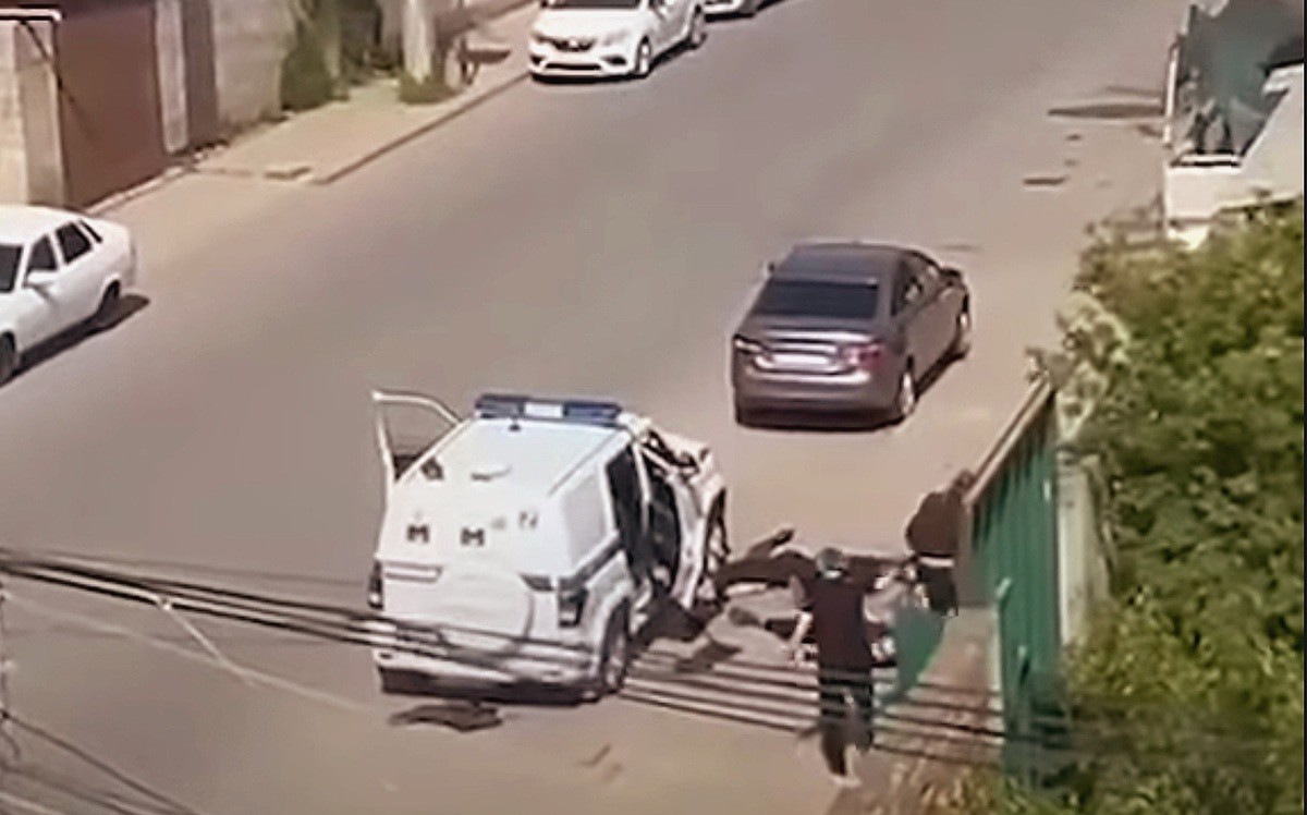 Attack on law enforcers in Makhachkala: still from the "Caucasian Knot" video: https://youtu.be/RTANBD4E94E