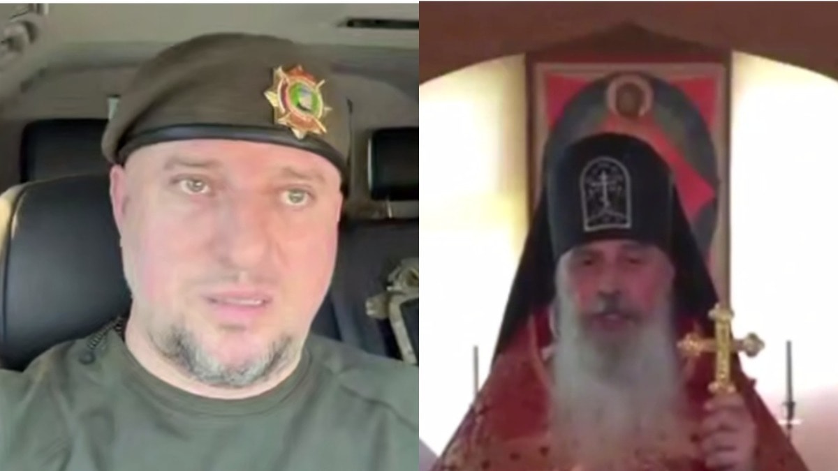 Apti Alaudinov (left) and Schema-Abbot Gavriil: collage by the "Caucasian Knot": still frame from Apti Alaudinov's video from June 7, 2025: https://t.me/AptiAlaudinovAKHMAT/11247, and the Telegram channel "Beware, News" from May 30, 2025: https://t.me/ostorozhno_novosti/37195
