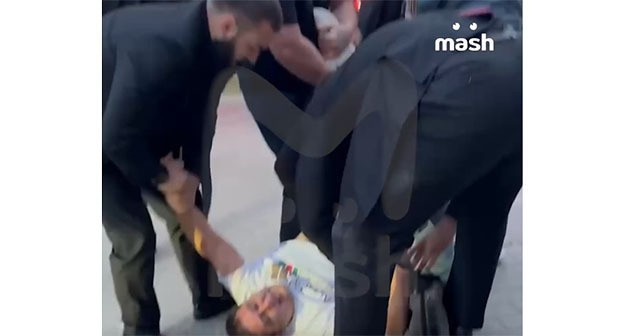 The kidnapping of Areg Shchepikhin. June 5, 2025. Screenshot of the video Telegram channel "Baza" The kidnapping of Areg Shchepikhin. June 5, 2025. Screenshot of the video Telegram channel "Baza"