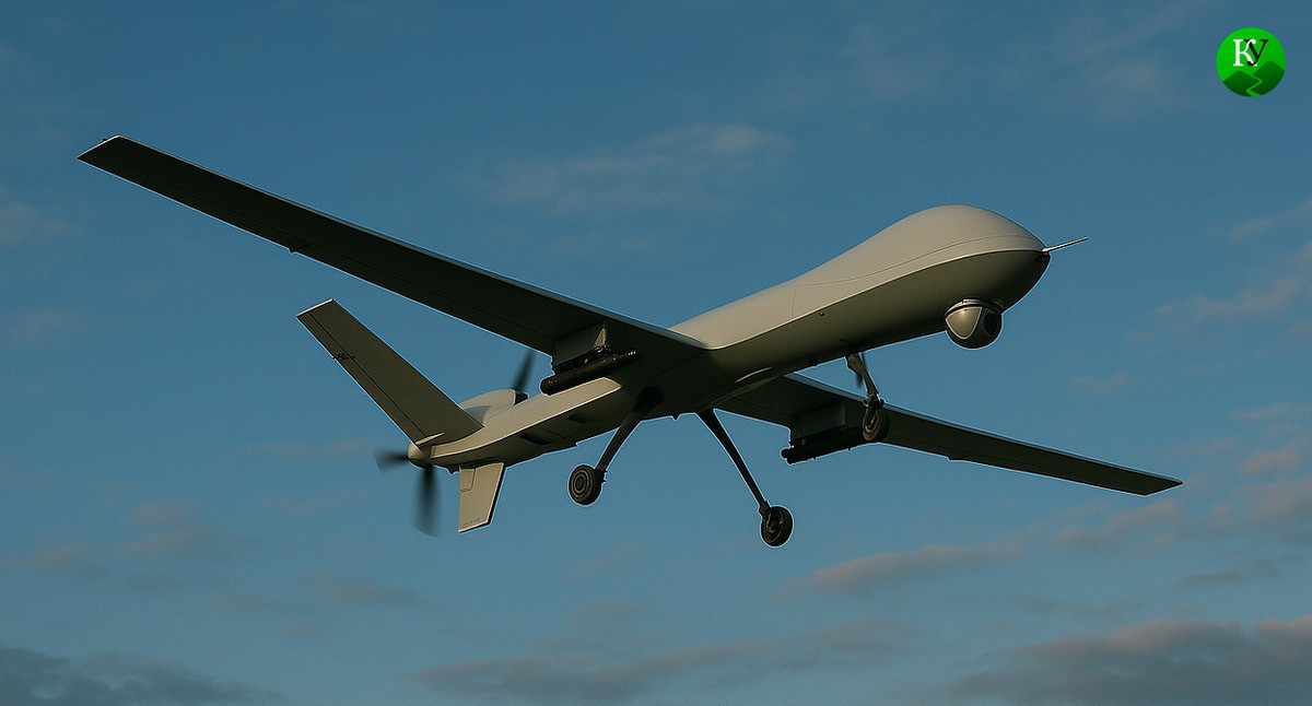 UAV in the sky. Illustration created by "Caucasian Knot" using AI in the Copilot program