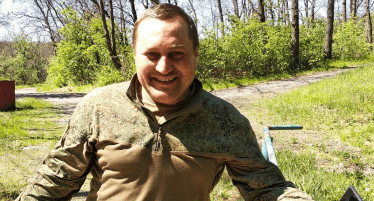 Mikhail Dezhin. Screenshot of a photo from the Telegram channel of the North Ossetia administration from 02.07.25, https://t.me/MozdokRaionAMS/5947