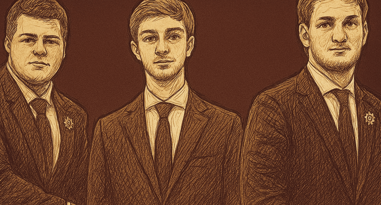 Kadyrov's sons. The illustration was created by the Caucasian Knot using AI in the Copilot program