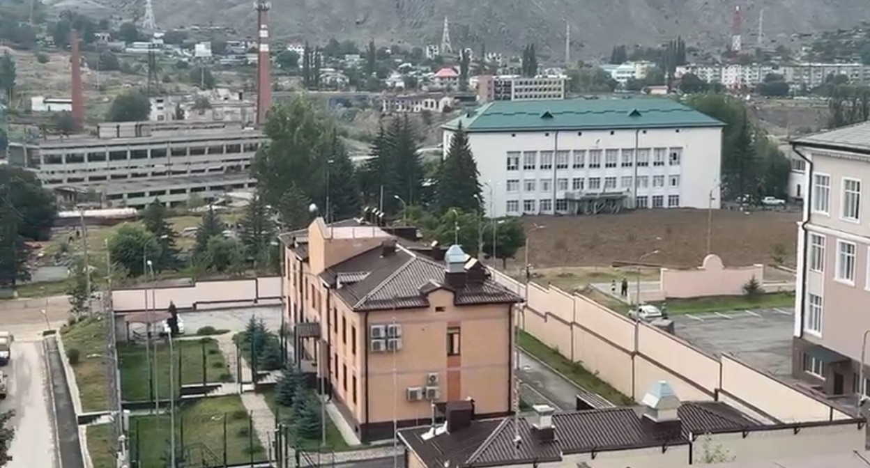 A mudflow damaged the administration building in Tyrnyauz, July 31, 2025. The frame was provided to the "Caucasian Knot" by local residents.
