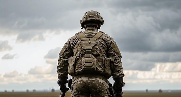 Military man. Illustration of the "Caucasian Knot" created with the help of AI in the Copilot program