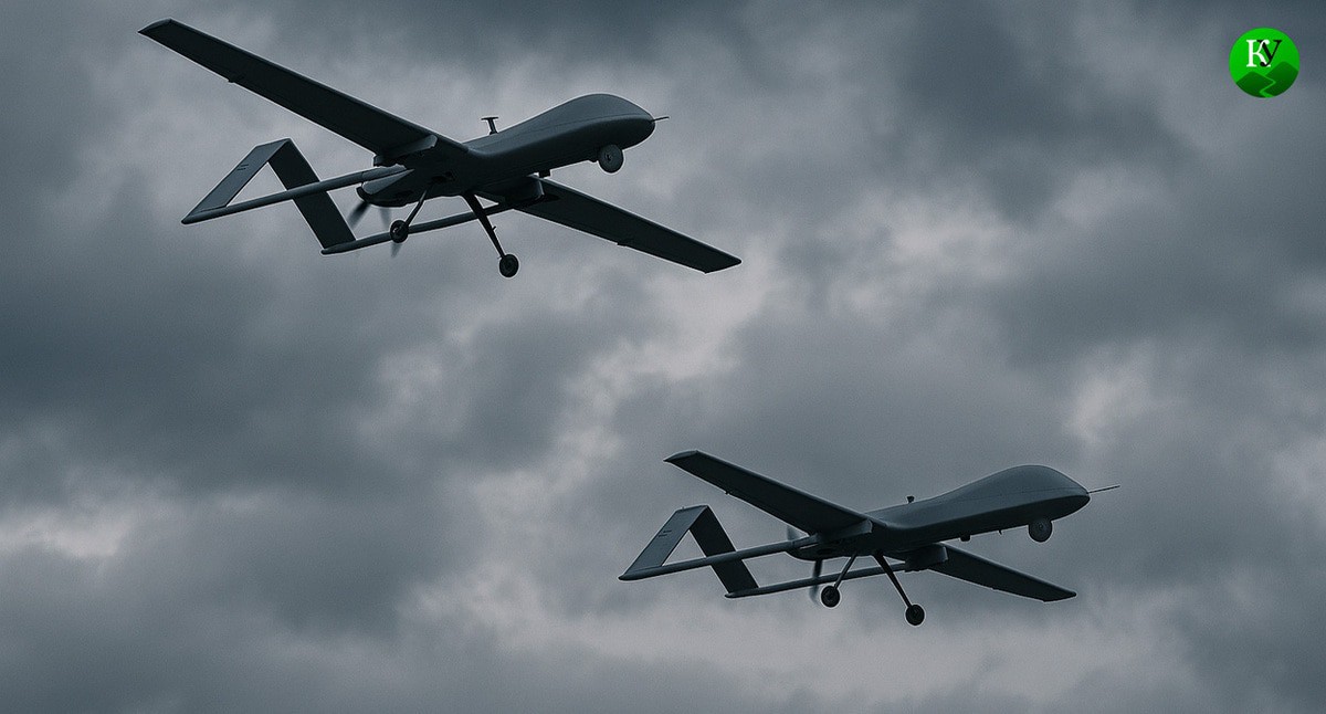 UAV in the sky. Illustration created by "Caucasian Knot" using AI in the Copilot program