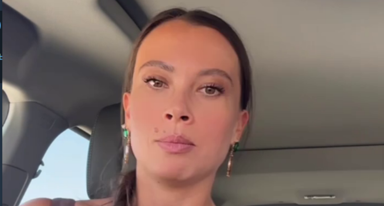 Author of the blog chokatella. Still frame of the video from her Telegram channel from 09.14.25, https://t.me/chokolatela/5787