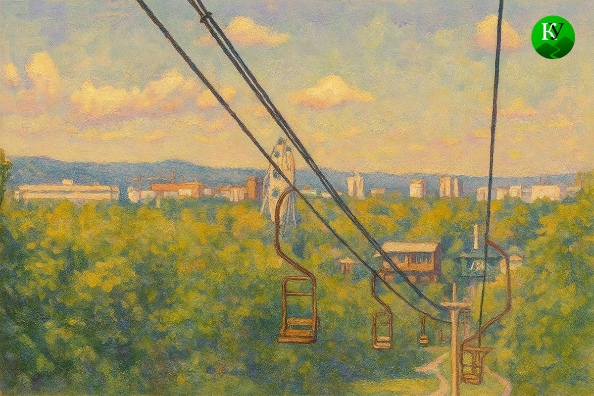 Cable car in Nalchik. Illustration created by the "Caucasian Knot" using AI in the Copilot program.