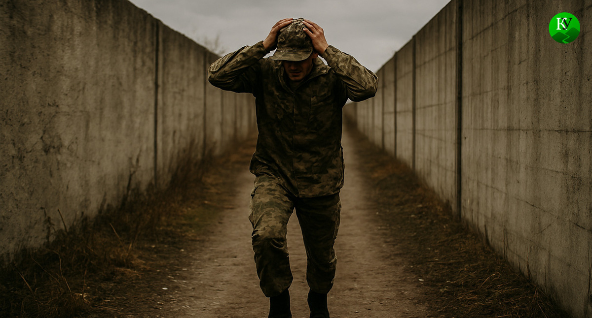 A soldier in the Northeast Military District. This illustration was created by the Caucasian Knot using AI in the Copilot program.