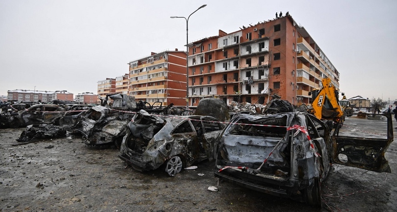 The aftermath of an airstrike in the village of Novaya Adygeya. Photo from Murat Kumpilov's Telegram channel https://t.me/muratkumpilov/18362