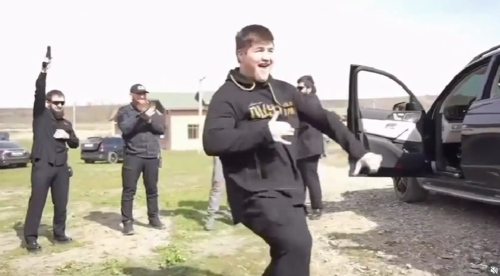 Adam Kadyrov dancing the lezginka. Still from the video https://www.instagram.com/p/DT7kCrsCFez/ from 01/25/26.