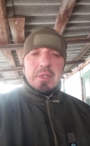 Still from a video address by a serviceman at the SVO to the President of the Russian Federation and the Head of Dagestan, Sergey Melikov. Photo: Tut Dagestan / Telegram channel