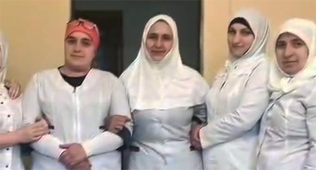 Medical staff at a hospital in the Tsuntinsky district of Dagestan. February 3, 2026. Screenshot from video https://t.me/novoedelo/36859