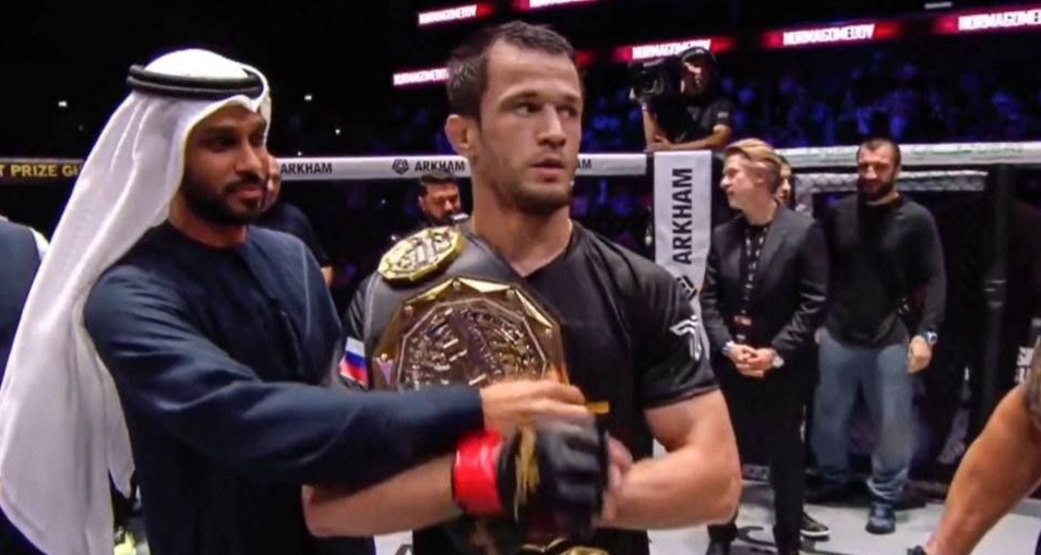 Usman Nurmagomedov after his fight with Davis. Photo: UFC Russia https://t.me/s/UFCRussiaFight/6772