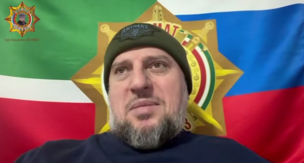 Apti Alaudinov. February 9, 2026. Video still: https://t.me/AptiAlaudinovAKHMAT/18362