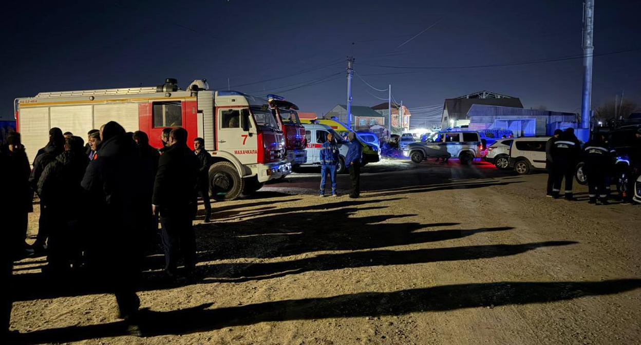 A still of an emergency situation at the gas storage station in Novy Khushet. Photo: Molodezhka / Telegram channel
