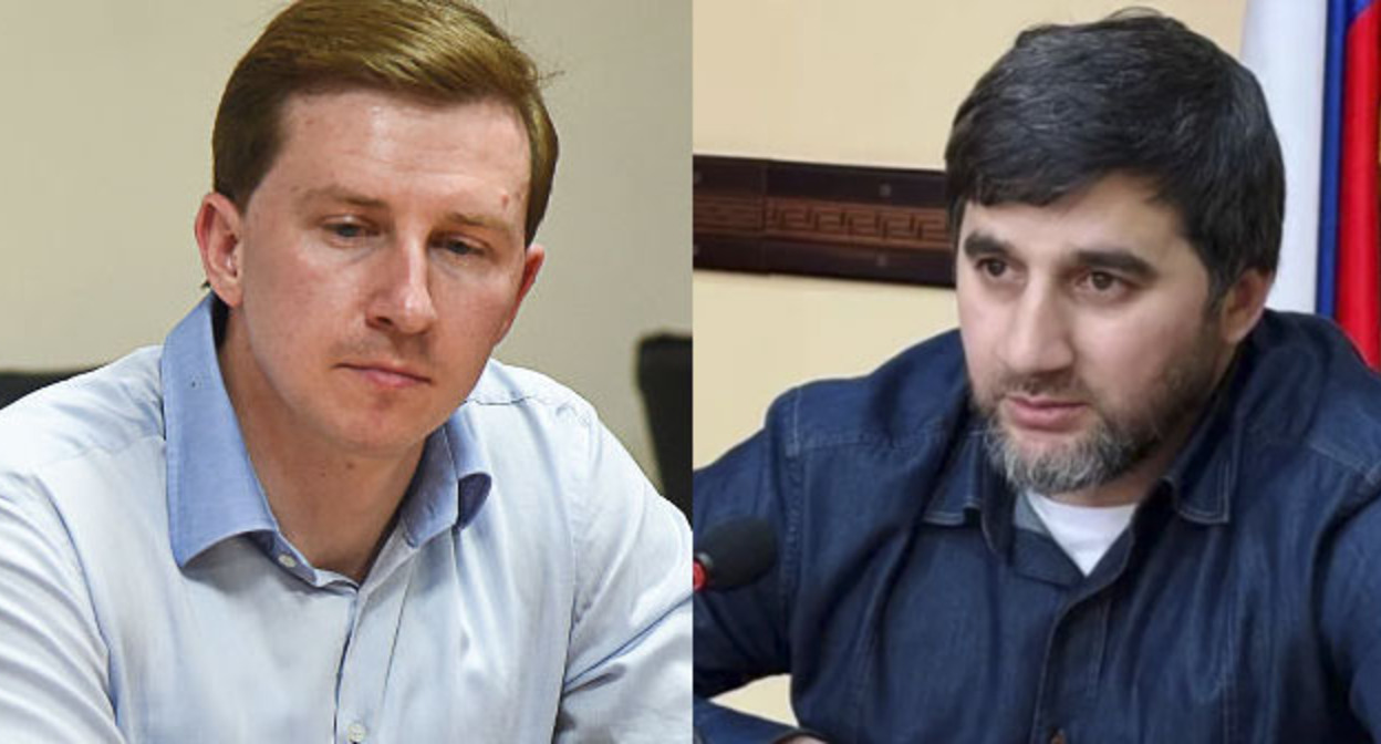 Alexey Kopaygorodsky (left) and Ullubiy Khanmurzaev. Collage of the "Caucasian Knot". Photo by Elena Sineok, Yuga.ru, Buinaksky district/VKontakte