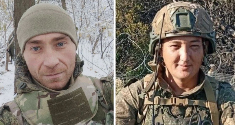 Maxim Gulin, Aslan Sisingaliev. Photo from the Volodarsky District Administration Telegram channel https://t.me/regionvol. Collage by "Caucasian Knot."