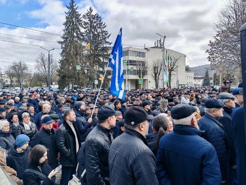 Participants in the protest in Nalchik. March 8, 2026. Photo by a "Caucasian Knot" correspondent.
