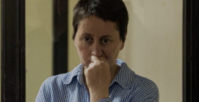 Mzia Amaglobeli in court. June 2025. Photo from TV Pirveli.