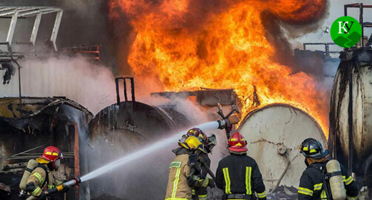 Firefighting. Illustration created by the "Caucasian Knot" using AI in the Copilot program.