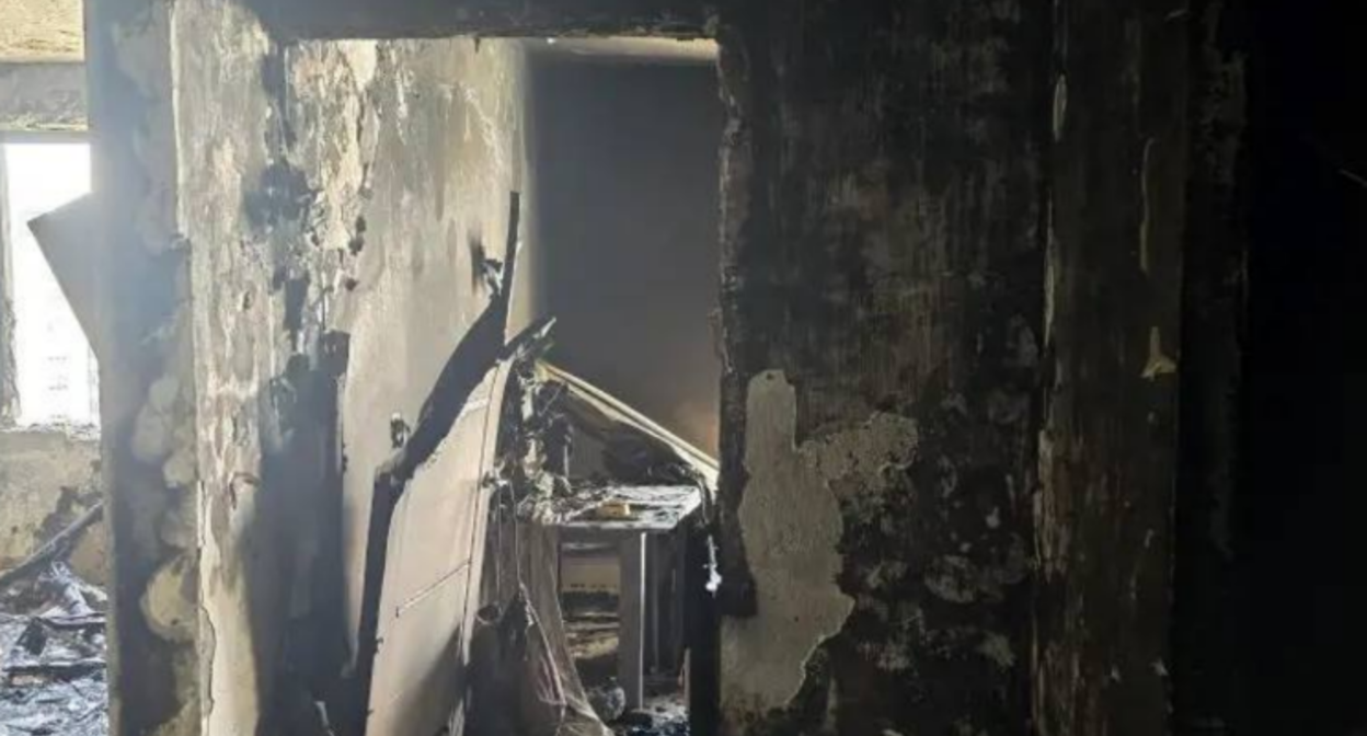 One of the damaged apartments. Screenshot from Evgeny Naumov's Telegram channel, March 18, 2026, https://t.me/emnaumov/7148