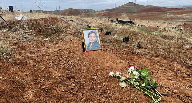 Ayshat Baymuradova was buried in Yerevan on March 27, 2026. Photo: https://t.me/svobodapodcast/1166