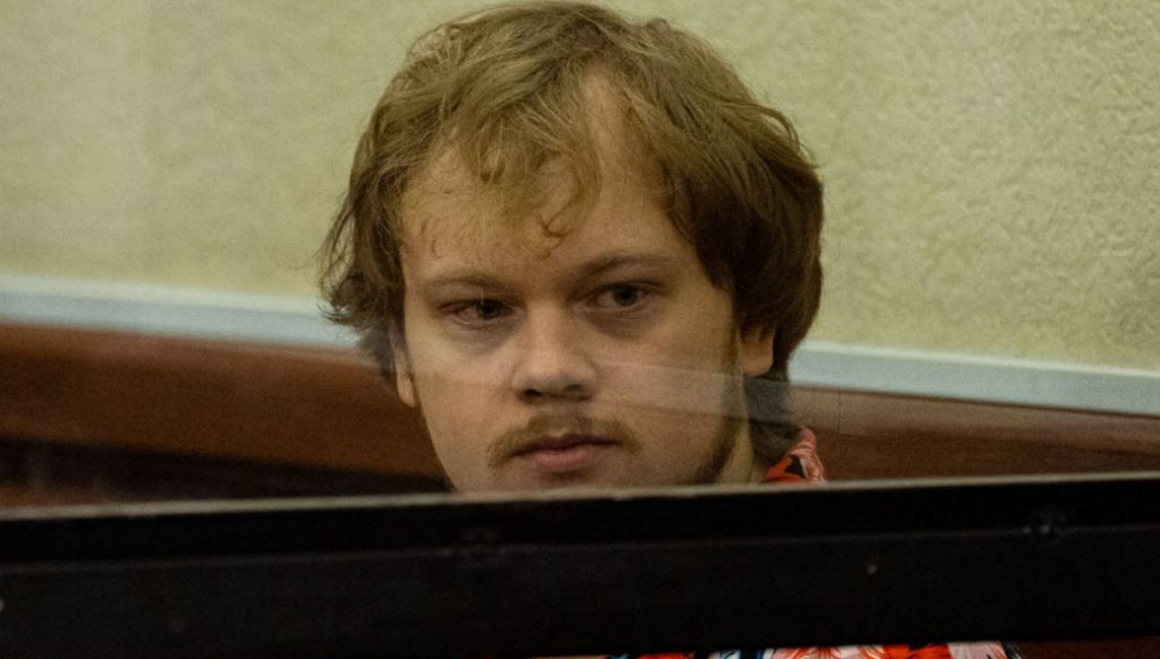 Artem Gribul in court. Photo screenshot: https://t.me/rusnews/81296 Artem Gribul in court. Photo screenshot: https://t.me/rusnews/81296