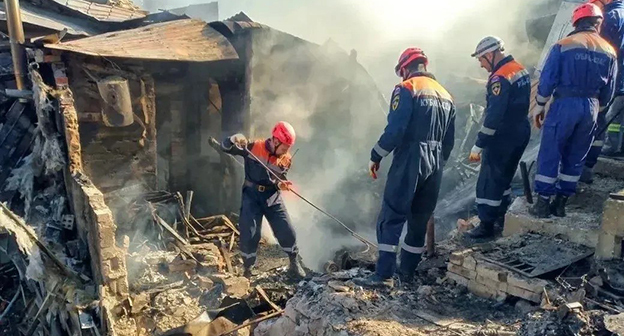 The aftermath of the drone attack in Tuapse, April 16, 2026. Photo: https://t.me/opershtab23/15710